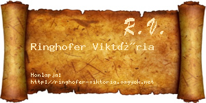 Ringhofer Viktória névjegykártya